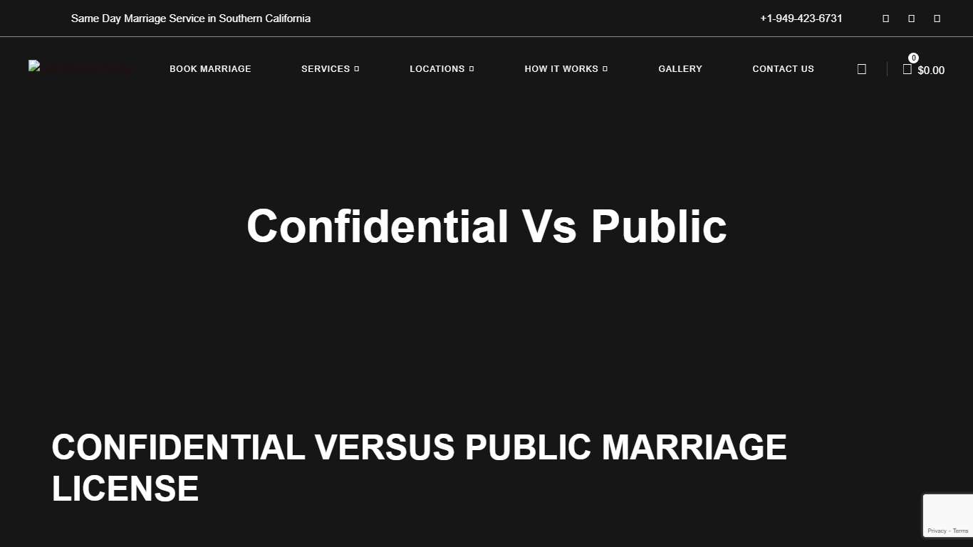 Confidential Vs Public - Get Married Today
