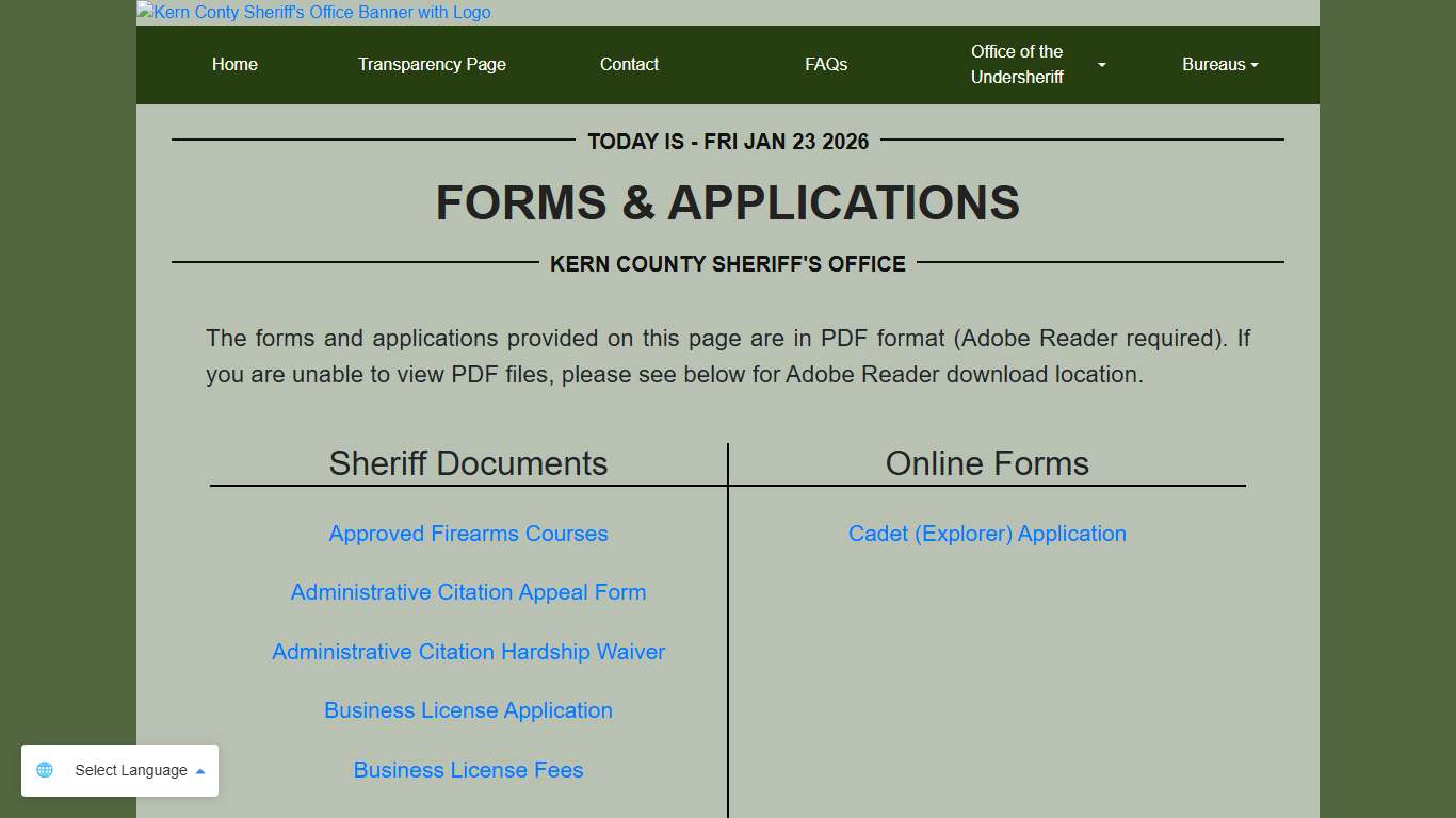 Forms KCSO